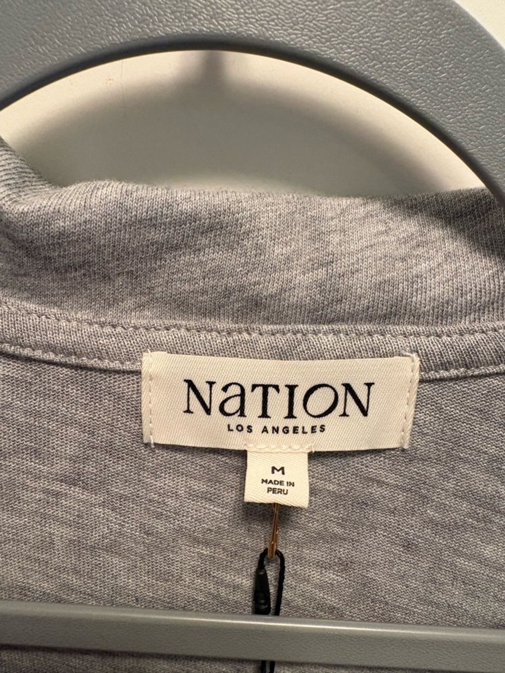 Nation Los Angeles Kimberly polo shirt in heather grey NWT - Picture 7 of 7